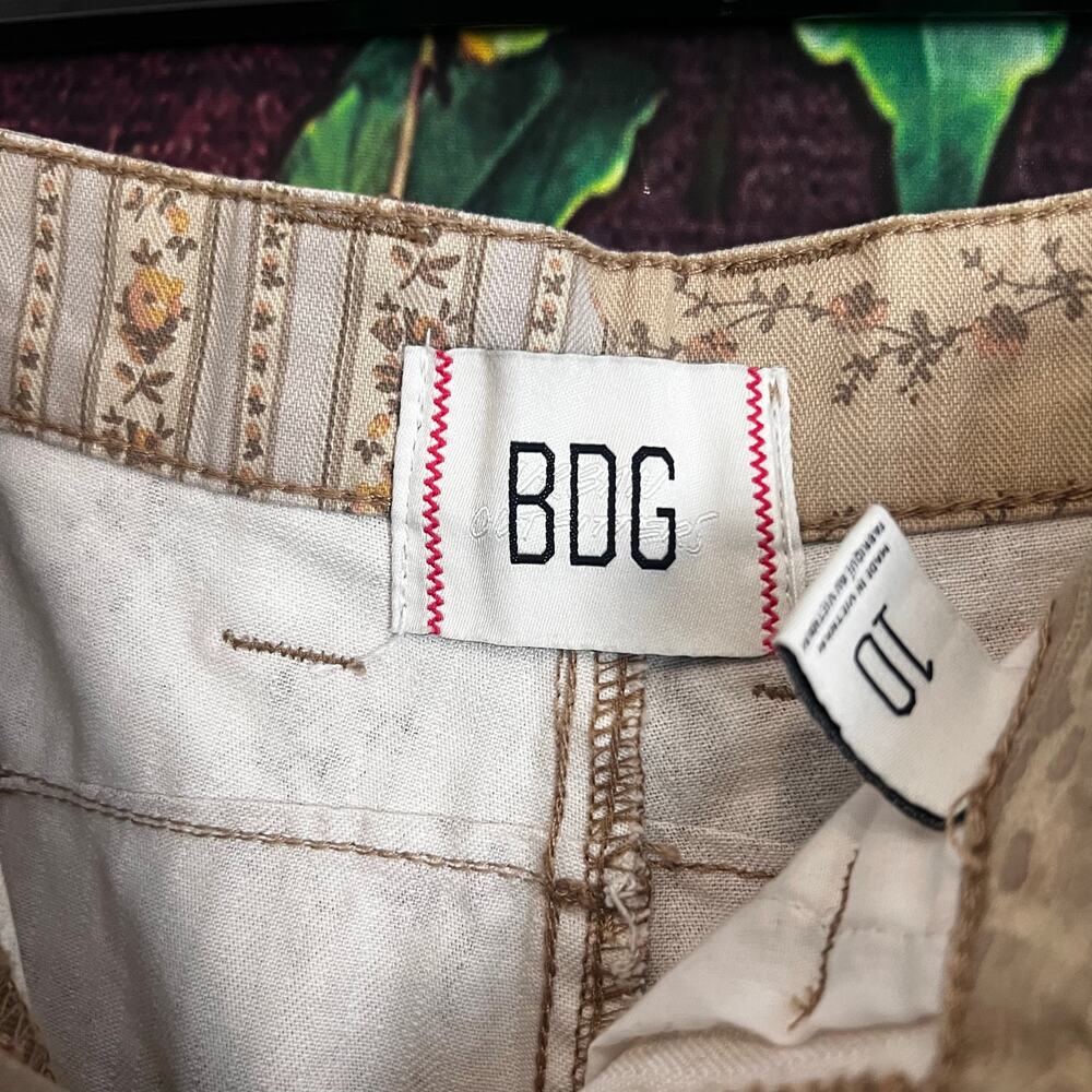 BDG x Free People Driftwood Parker Printed Barrel Jeans Size 10 Patchwork Floral - Picture 5 of 7